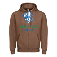 Chestnut benetton rugby in italy Zipper Hoodie - linhVisuals