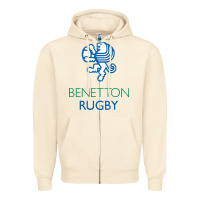 Sandshell benetton rugby in italy Zipper Hoodie - linhVisuals
