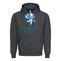 Smoke benetton rugby in italy Zipper Hoodie - linhVisuals