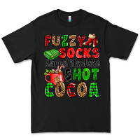 Black fuzzy socks flannel blankets and hot cocoa Premium Tee - OliviaCreatesArt