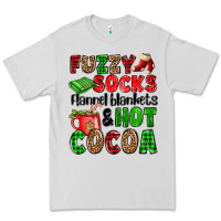 Dove Grey fuzzy socks flannel blankets and hot cocoa Premium Tee - OliviaCreatesArt