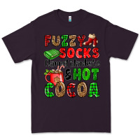 Plum fuzzy socks flannel blankets and hot cocoa Premium Tee - OliviaCreatesArt