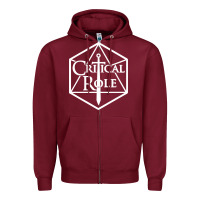 Burgundy critical role Zipper Hoodie - linhVisuals