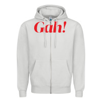 Dove Grey lisa say gah Zipper Hoodie - linhVisuals