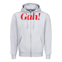 Heather Grey lisa say gah Zipper Hoodie - linhVisuals