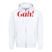 White lisa say gah Zipper Hoodie - linhVisuals
