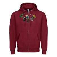 Burgundy mouse guard Zipper Hoodie - linhVisuals