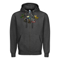 Charcoal Heather mouse guard Zipper Hoodie - linhVisuals