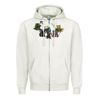 Oatmeal Heather mouse guard Zipper Hoodie - linhVisuals