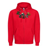 Red mouse guard Zipper Hoodie - linhVisuals