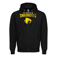 Black houston sabercats rugby Zipper Hoodie - linhVisuals