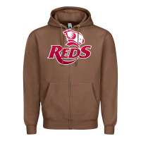 Chestnut queensland reds rugby Zipper Hoodie - linhVisuals