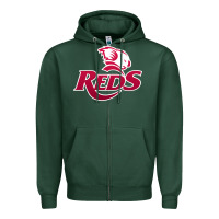 Sports Green queensland reds rugby Zipper Hoodie - linhVisuals