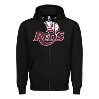 Black reds rugby australia Zipper Hoodie - linhVisuals