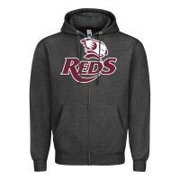 Charcoal Heather reds rugby australia Zipper Hoodie - linhVisuals