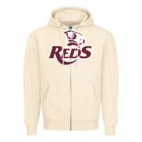 Sandshell reds rugby australia Zipper Hoodie - linhVisuals