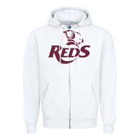 White reds rugby australia Zipper Hoodie - linhVisuals