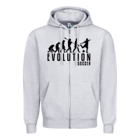 Heather Grey soccer evolution Zipper Hoodie - linhVisuals