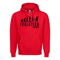Red soccer evolution Zipper Hoodie - linhVisuals