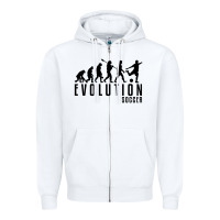 White soccer evolution Zipper Hoodie - linhVisuals