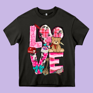 Love Valentine's Day Heavy Core Tee Designed By Howdyjamesfarm