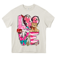 Cream Love Valentine's Day Heavy Core Tee - HowdyJamesFarm