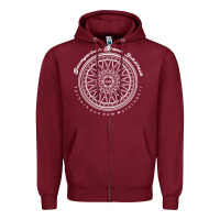 Burgundy BBS Wheel Zipper Hoodie - linhVisuals