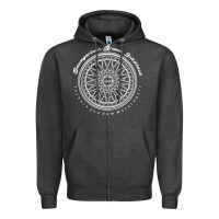 Charcoal Heather BBS Wheel Zipper Hoodie - linhVisuals