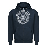 Navy BBS Wheel Zipper Hoodie - linhVisuals