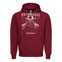 Burgundy Ice Nine Kills Zipper Hoodie - linhVisuals