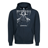 Navy Ice Nine Kills Zipper Hoodie - linhVisuals