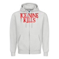 Dove Grey red ice nine kills Zipper Hoodie - linhVisuals