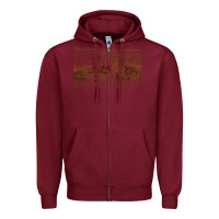 Burgundy grand canyon Zipper Hoodie - linhVisuals