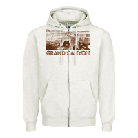 Oatmeal Heather grand canyon Zipper Hoodie - linhVisuals