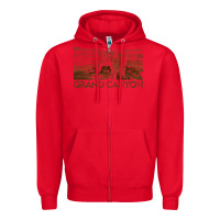 Red grand canyon Zipper Hoodie - linhVisuals