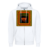 White erykah badu Mama's Gun Zipper Hoodie - linhVisuals