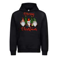 Black Merry Christmas Gnomes Urban Hoodie - RanaPortraitStore