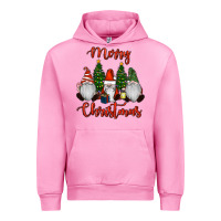 Fuchsia Pink Merry Christmas Gnomes Urban Hoodie - RanaPortraitStore