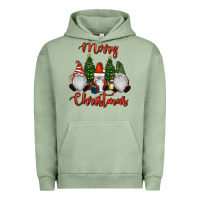 Pigment Oil Green Merry Christmas Gnomes Urban Hoodie - RanaPortraitStore