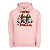 Pigment Salmon Merry Christmas Gnomes Urban Hoodie - RanaPortraitStore