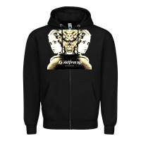 Black felt montain goldfrapp Zipper Hoodie - linhVisuals