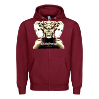 Burgundy felt montain goldfrapp Zipper Hoodie - linhVisuals