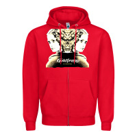 Red felt montain goldfrapp Zipper Hoodie - linhVisuals