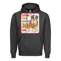 Australian Shepherd Mom T  Shirt Living That Dog Mom Life Australian S Zipper Hoodie | Teevron