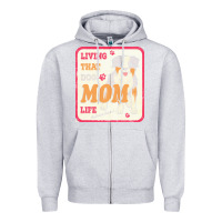 Heather Grey australian shepherd mom t  shirt living that dog mom life australian s Zipper Hoodie - linhVisuals