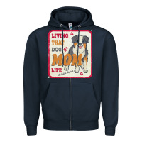 Navy australian shepherd mom t  shirt living that dog mom life australian s Zipper Hoodie - linhVisuals