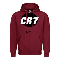Burgundy Cristiano CR7 Zipper Hoodie - linhVisuals