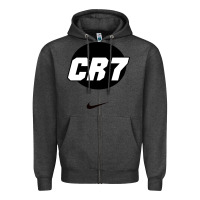 Charcoal Heather Cristiano CR7 Zipper Hoodie - linhVisuals