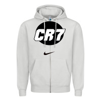 Dove Grey Cristiano CR7 Zipper Hoodie - linhVisuals