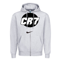 Heather Grey Cristiano CR7 Zipper Hoodie - linhVisuals